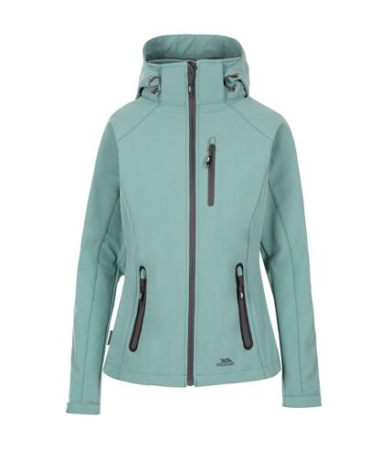 Womens/ladies bela ii waterproof soft shell jacket teal mist Trespass