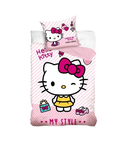 Look at my style duvet cover set pink/multicoloured Hello Kitty