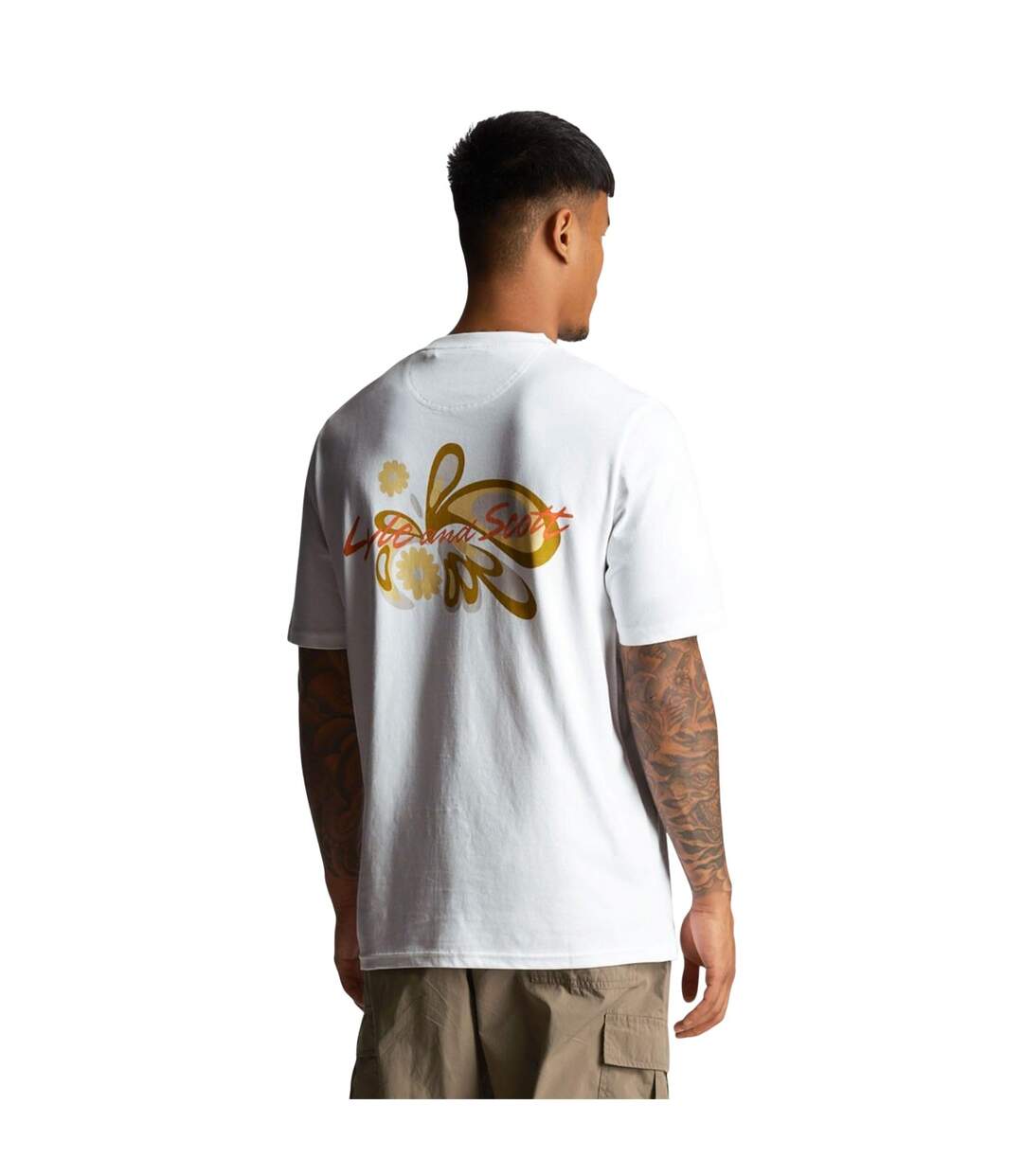 T-shirt Motif Graphique Homme Blanc Lyle & Scott-3