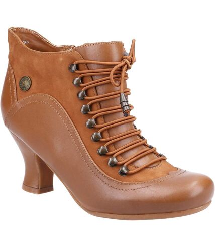 Hush Puppies Womens/Ladies Vivianna Leather Heeled Ankle Boots (Tan) - UTFS8522