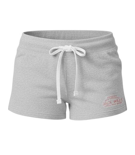 Womens/ladies Logo Sweat Shorts Grey Marl Marl Jack Wills