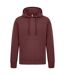 Mens Ringspun Cotton Hoodie Maroon Casual Classics-2