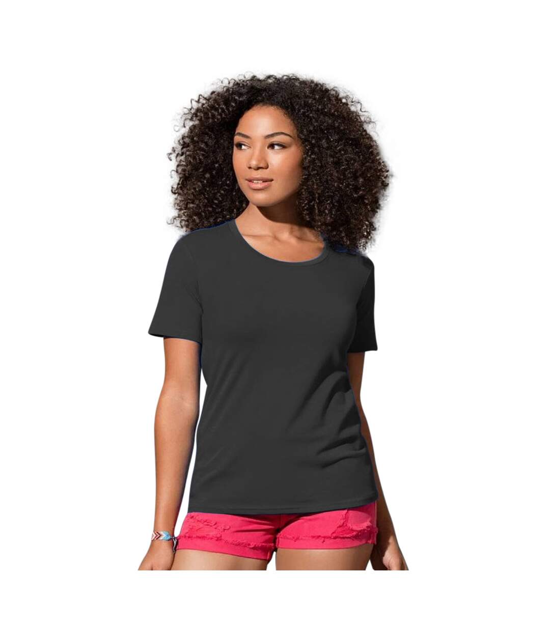 T-shirt stars femme noir Stedman