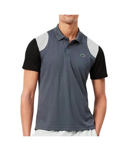 Polo gris/noir homme lacoste regular