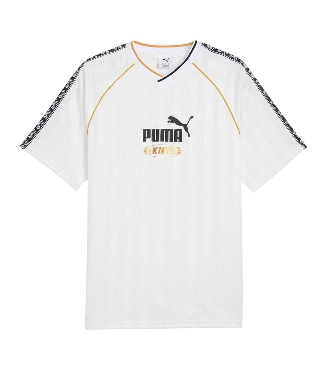 Mens King V Neck T-shirt  White Puma-2