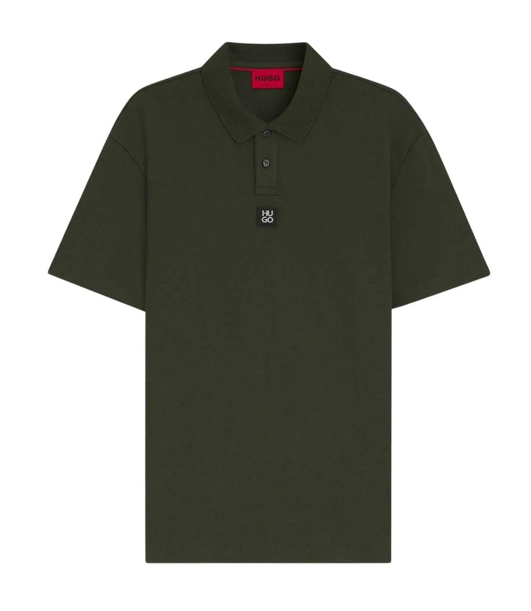 Mens Deabono Logo Polo Shirt Dark Green Hugo-2