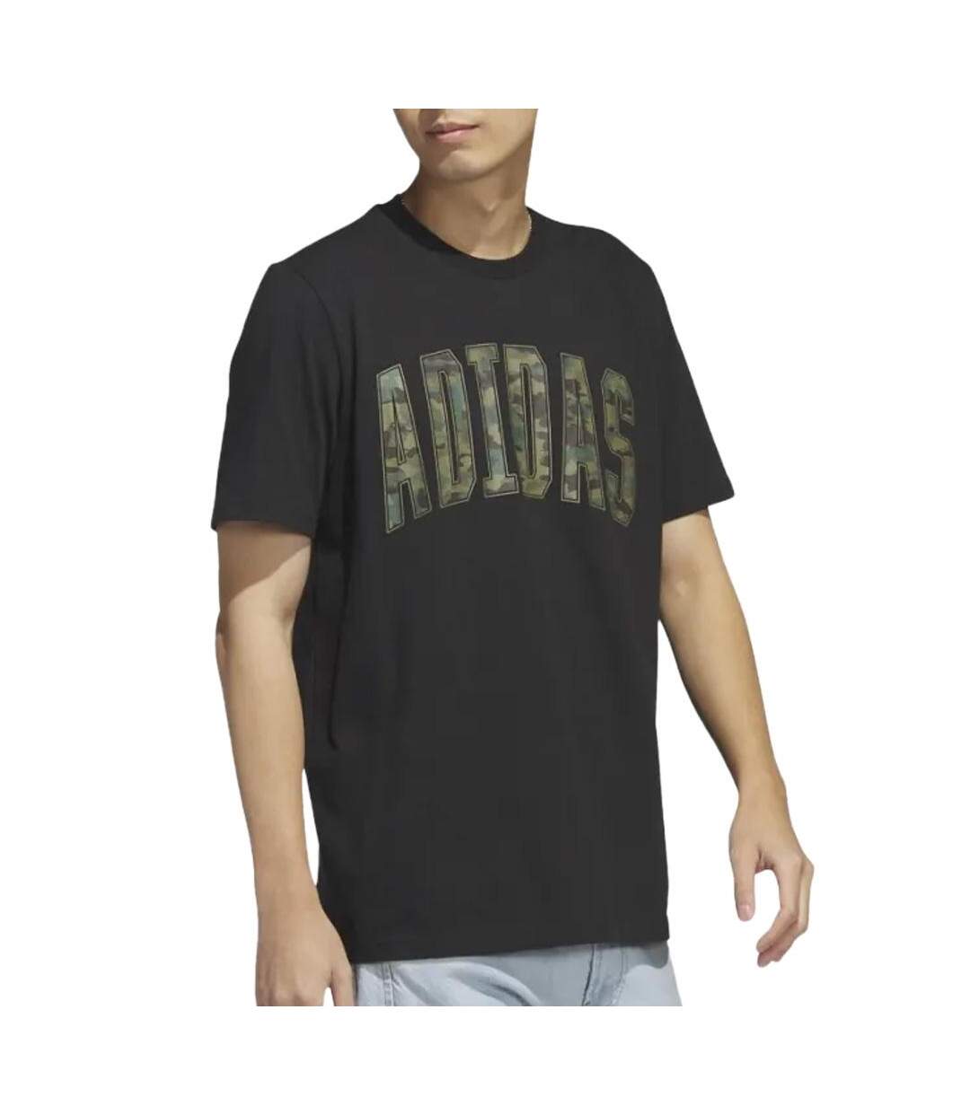 T-Shirt noir homme adidas camo-1