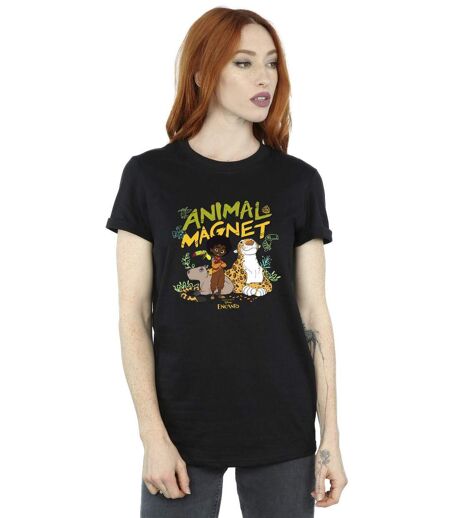 Disney Femmes/Les femmes Encanto Animal Magnet Cotton Boyfriend T-Shirt (Noir) - UTBI22377