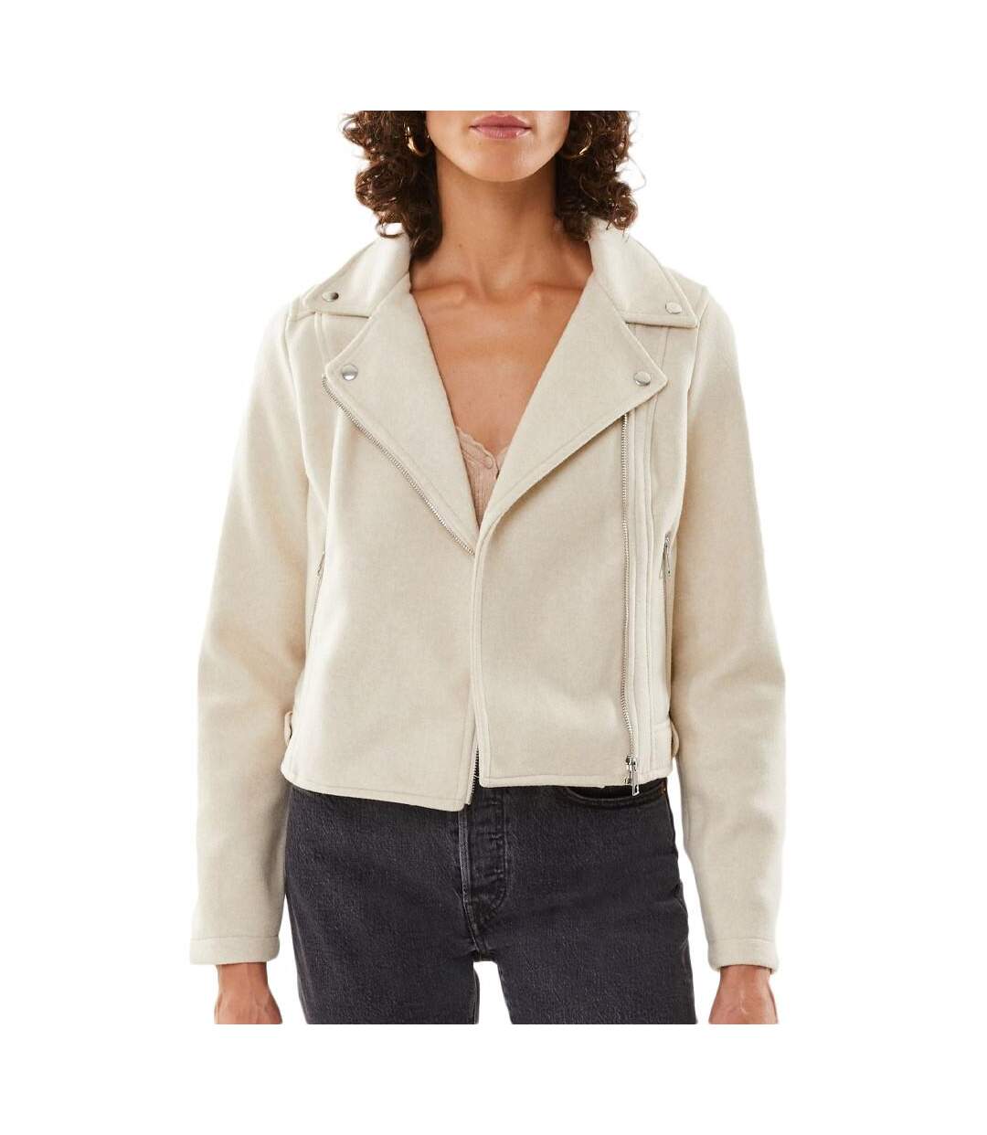 Veste Beige Femme Vero Moda Biker - L-1