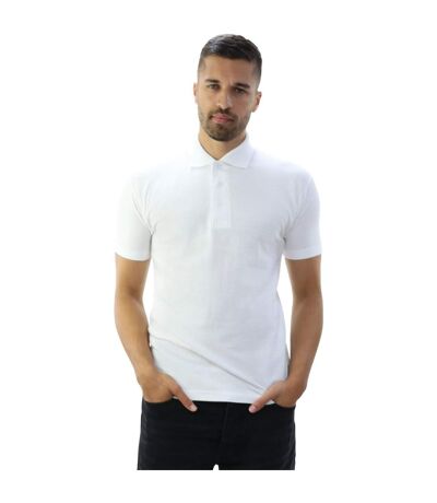 Classic Mens Pique Polo White Casual
