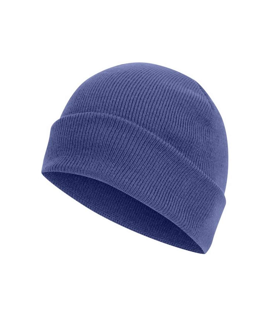 Bonnet tricoté avec revers mixte bleu roi Absolute Apparel-1