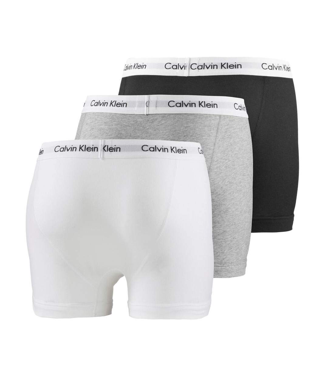 X3 boxers noir/blanc/gris homme calvin klein jeans trunk 3p - xs-2