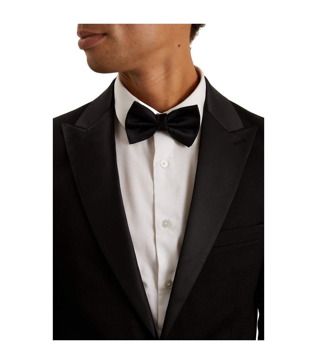 Mens woven bow tie one size black Burton-3