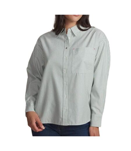 Chemise rayures vert femme tbs oxygene