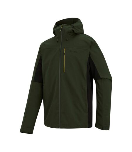Veste Imperméable À Capuche Birchdale Homme Vert Kaki Noir Regatta