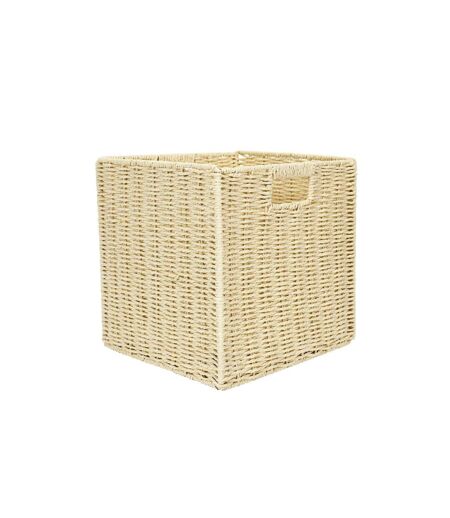 Boîte de Rangement Pliable Tressée 30x30cm Naturel