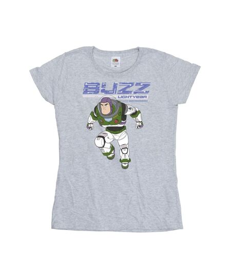 Disney T-shirt en coton Femme/Ladies Lightyear Buzz Jump To Action (Gris sportif) - UTBI29164
