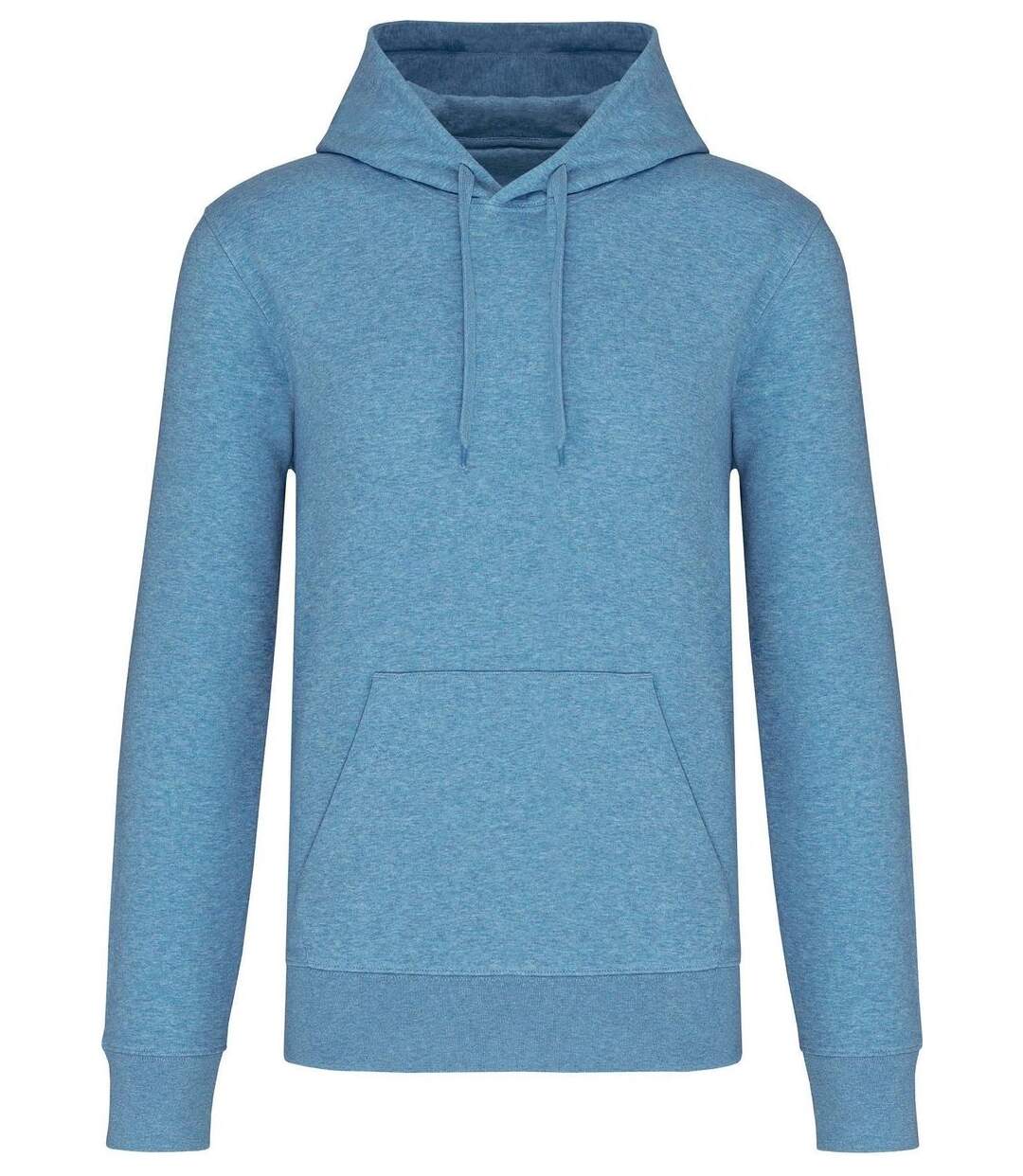 Sweat à capuche écoresponsable - Homme - K4027 - bleu cloudy nuageux chiné