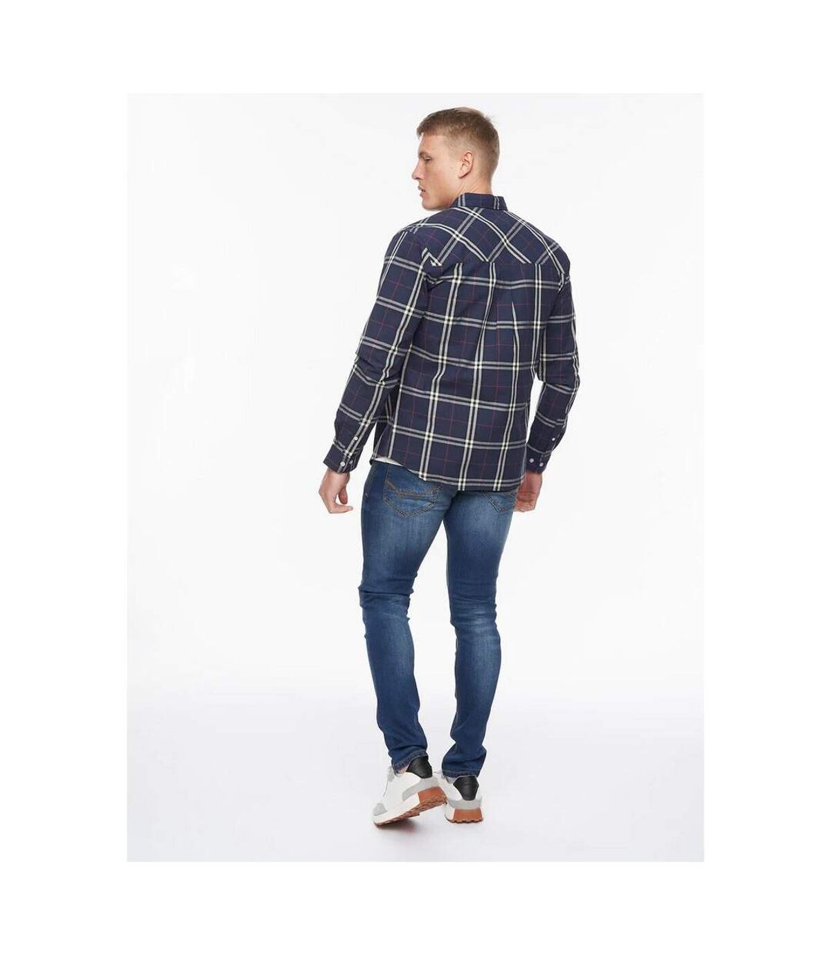 Bewley & Ritch Mens Buford Checked Shirt (Navy)
