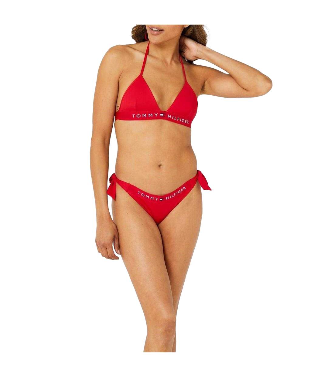 Haut De Maillot De Bain Motif/style Triangle Femme Rouge Primaire Tommy Hilfiger-4