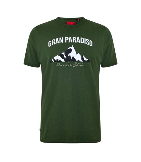 Mens Arandano Lettering Regular T-shirt Green Luke