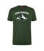 Mens Arandano Lettering Regular T-shirt Green Luke-1