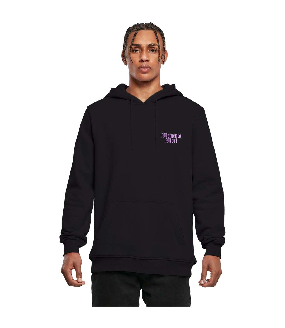 Sweat À Capuche Motif/style Imprimé Au Dos Memento Mori Homme Noir Mister Tee-1