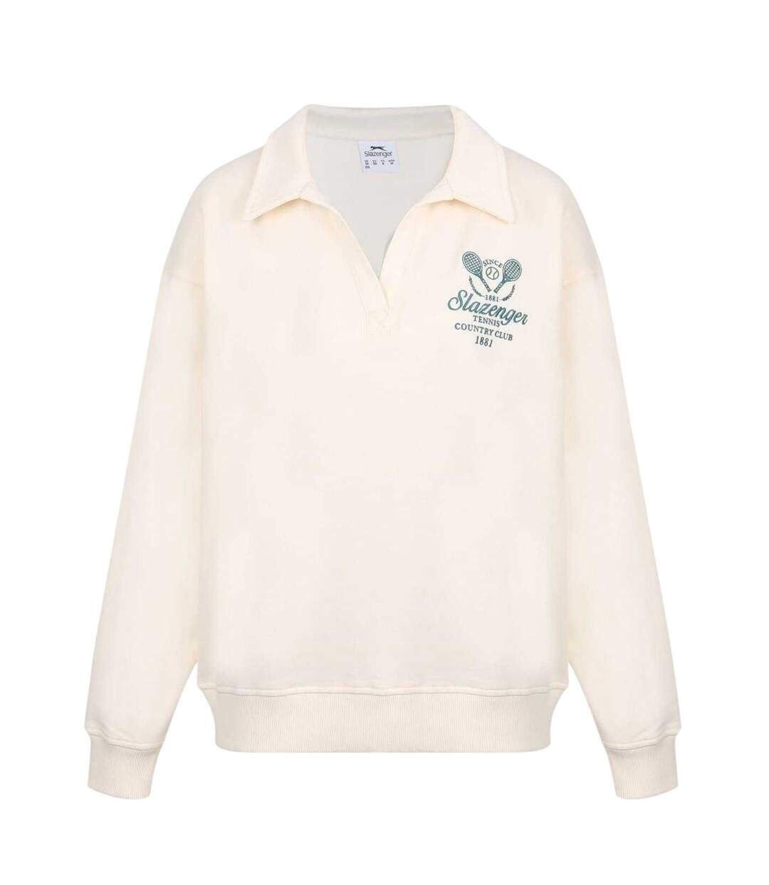 Sweat Tennis Motif/style Logo Brodé Femme Blanc Slazenger-1