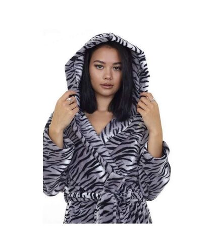 Brave Soul Womens Tiger Dressing Gown (Snowtiger)