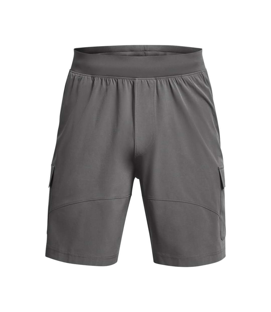 Mens Woven Stretch Cargo Shorts Grey Under Armour-1