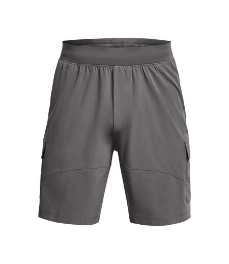 Mens Woven Stretch Cargo Shorts Grey Under Armour