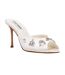 Womens Ladies Embellished Backless Stiletto Heel Mules Ivory Steve Madden-4