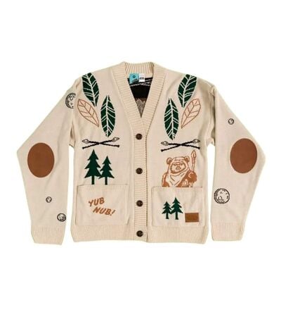 Cardigan Motif Ewok Motif/style Forêt Adulte Beige Star Wars