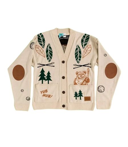 Cardigan Motif Ewok Motif/style Forêt Adulte Beige Star Wars