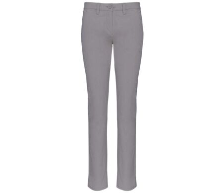 Pantalon chino - Femme - PAT741 - gris clair fine
