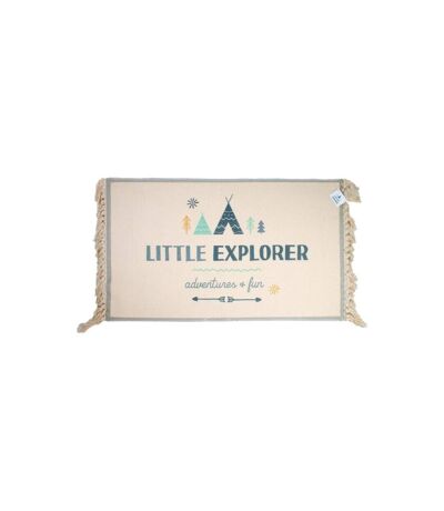 Paris Prix - Tapis Déco Enfant little Explorer 50x80cm Naturel