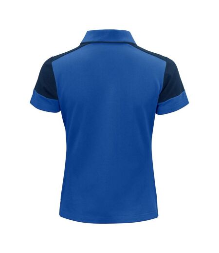 Womens/ladies Polo Shirt Cobalt Blue Navy Printer PRIME
