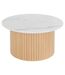 Table basse avec plateau effet marbre HOMELYA - Blanc-1