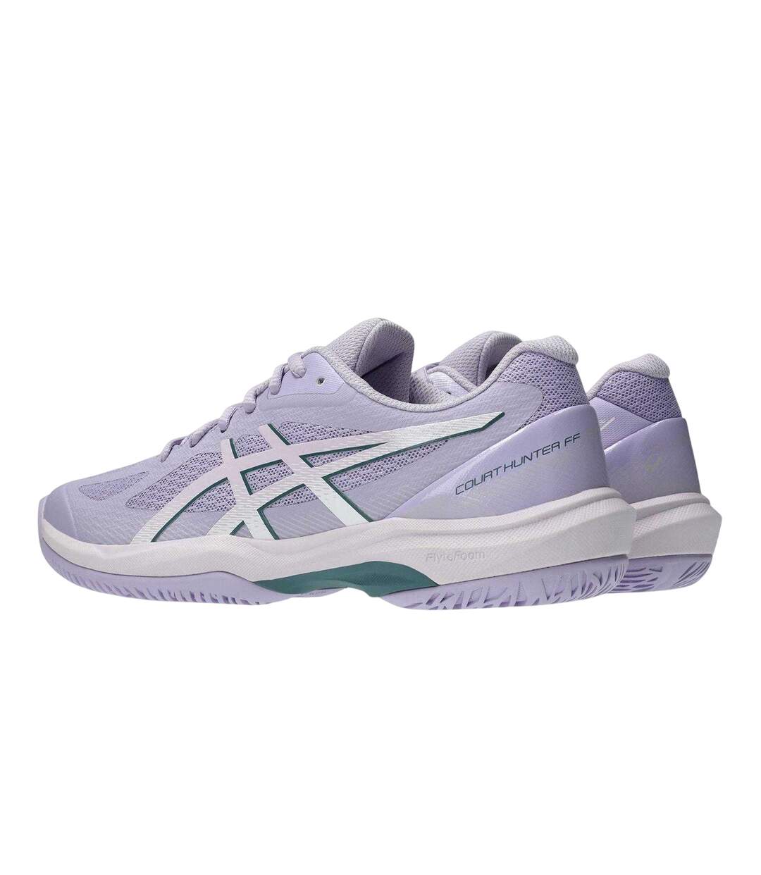 Womens/ladies Hunter Badminton Trainers White Asics-1
