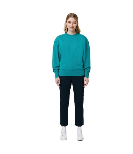 Unisex adult kruger recycled cotton crew neck relaxed fit sweatshirt verdigris Iqoniq