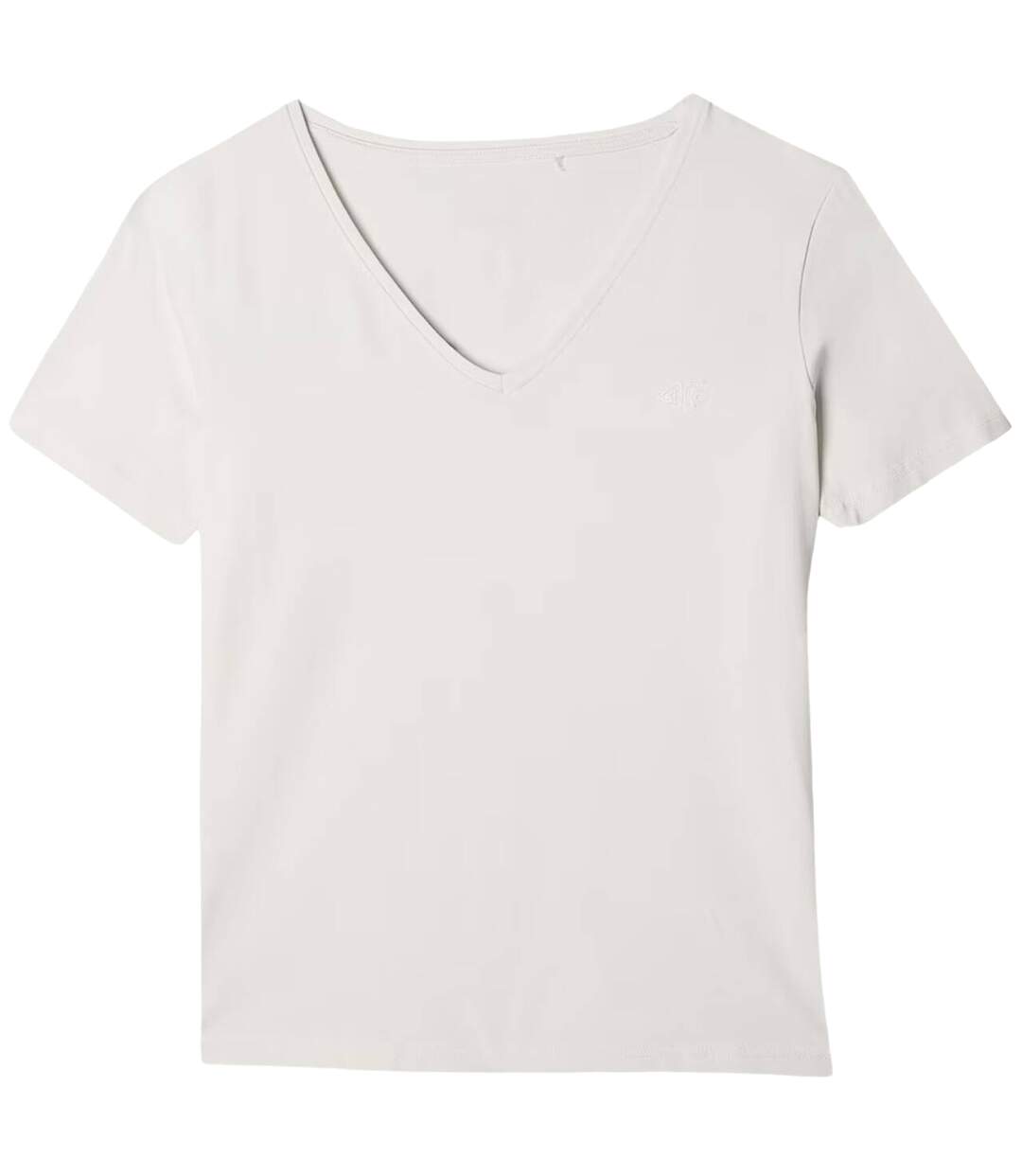 T-shirt Motif/style Logo F1649 Femme Blanc 4F-2