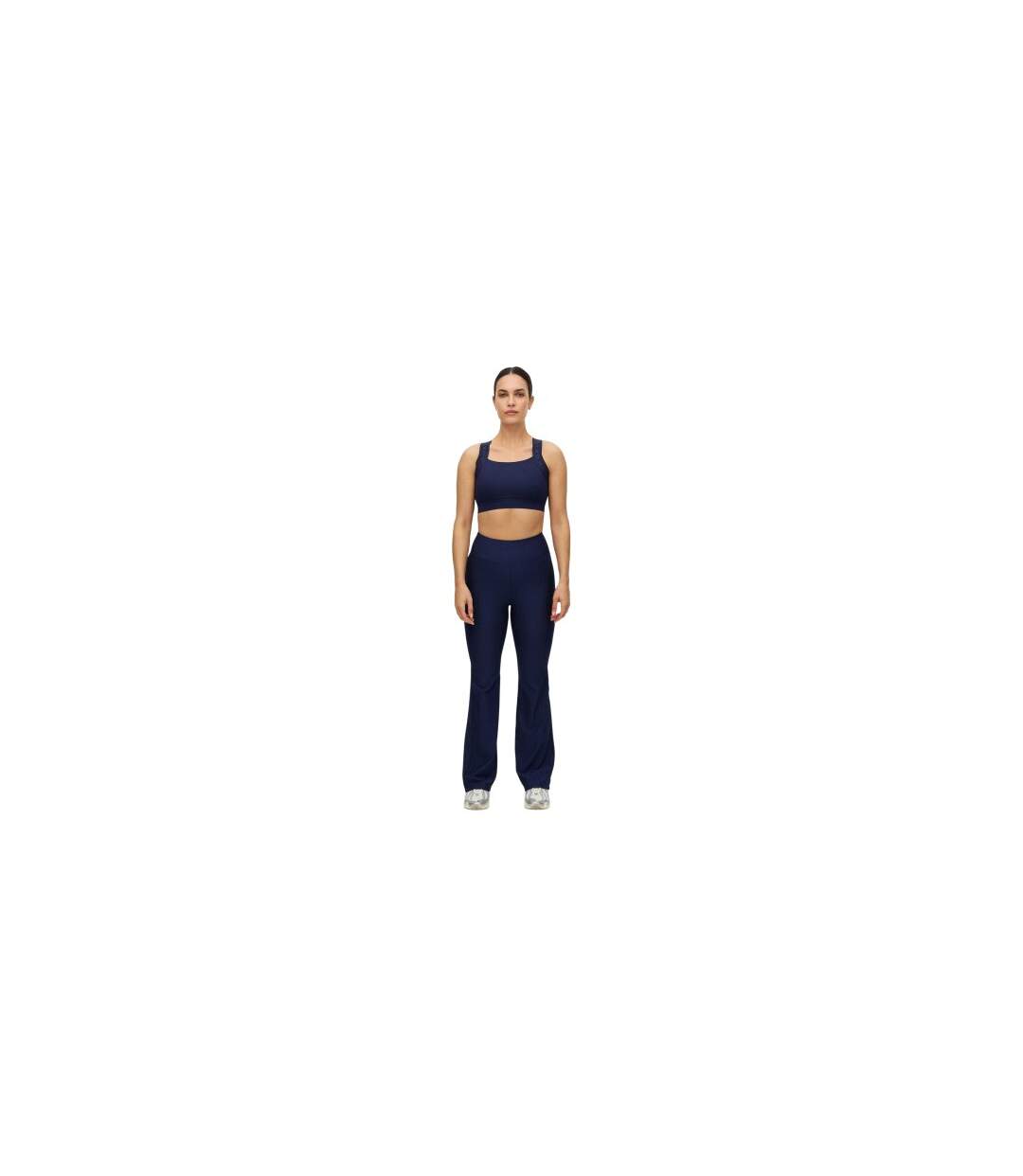 Womens/ladies Performance Flared Gym Leggings Indigo Rohnisch-1