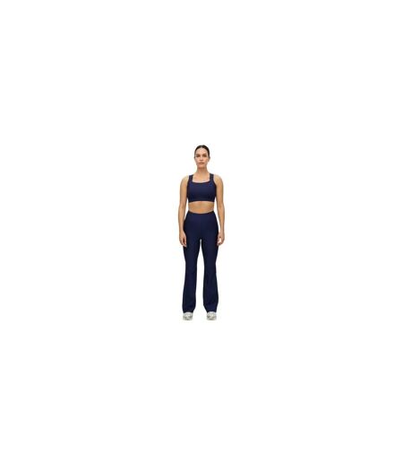 Womens/ladies Performance Flared Gym Leggings Indigo Rohnisch