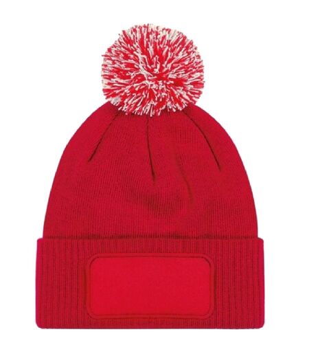 Bonnet snowstar unisexe rouge/blanc Beechfield