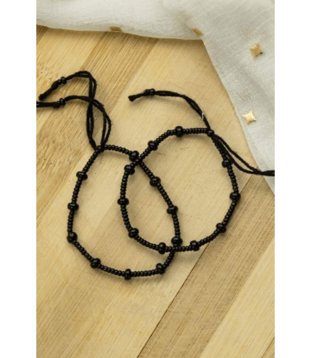Mangalsutra Nazaria Everyday Black Beads Elegant Asian Indian Daily Bracelet-3