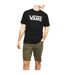 T-shirt Motif/style Classique Homme Noir Blanc Vans-1