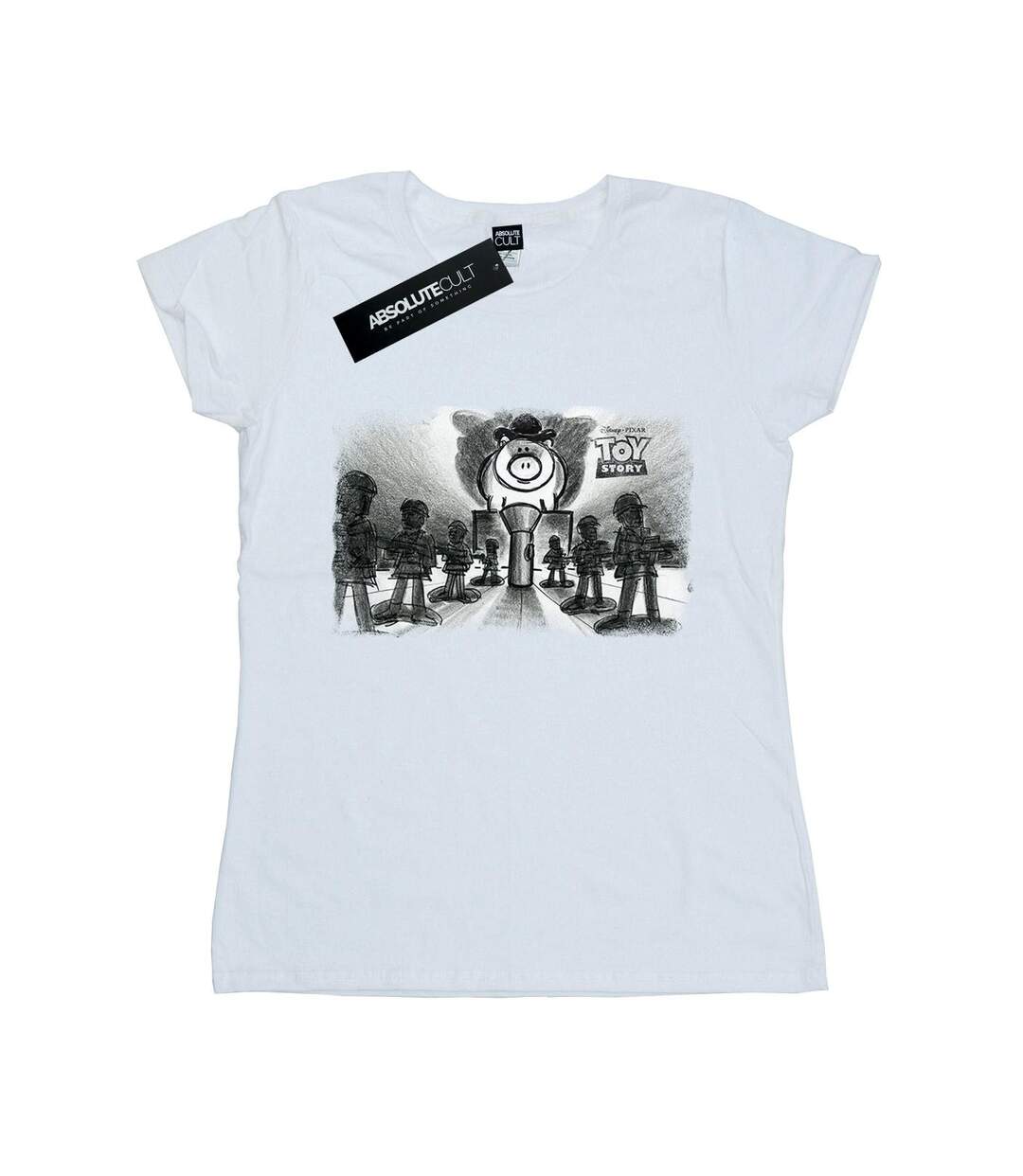 Disney T-shirt en coton Womens/Ladies Toy Story Evil Dr Pork Chop (Blanc) - UTBI44256-1