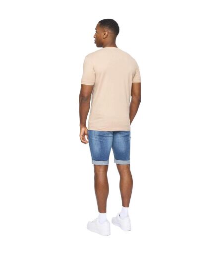 T-shirt Einstip Homme Beige Gris Chiné Crosshatch