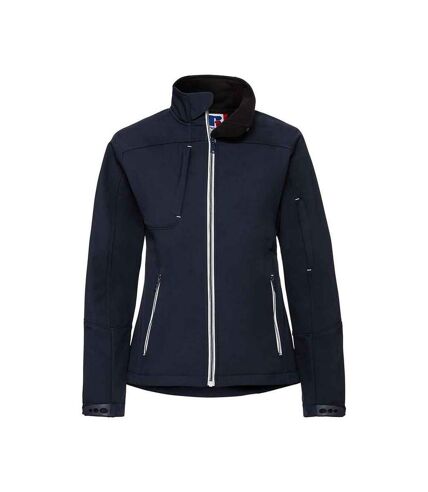 Womens/ladies bionic soft shell jacket french navy Russell