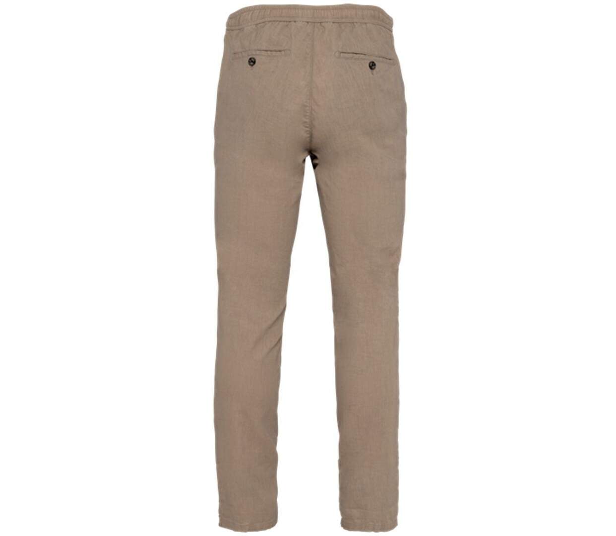 Pantalon ecoresponsable en lin et coton bio - Homme - PATS708 - beige wet sand-2